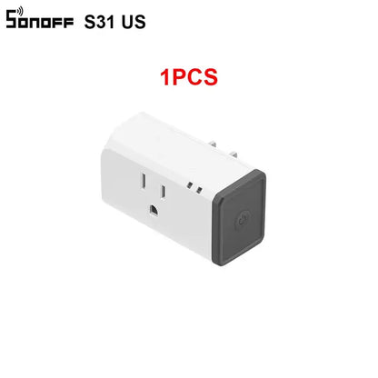 1-4PCS SONOFF S31 US Mini Wifi Socket 15A Smart Power Outlets Switch Timing Plug Power Consumption Measure Monitor Energy Usage