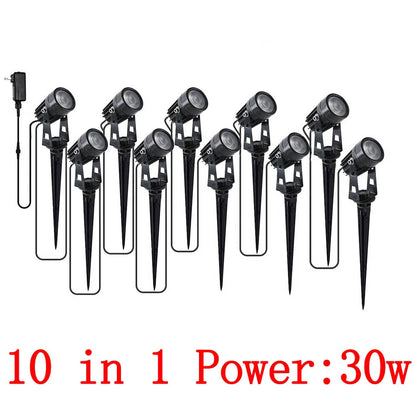 AC85-265V 2/4/6/8/10 in 1Outdoor led mobile phone APP garden lawn lamp splicing Bluetooth WiFi smart plug-in floor lamp