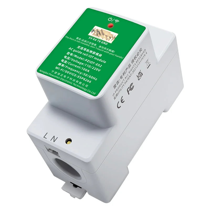 Smart Life App WiFi Energy Meter AC 110V 230V 100A KWh Power Monitor Electricity Statistics Tasmota ESPHome For Home Assistant