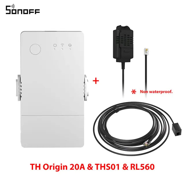 SONOFF TH Origin Wifi Switch Smart Home Controller Temperature Humidity Monitor Switch 20A Max SONOFF TH10/16 Upgrade Version