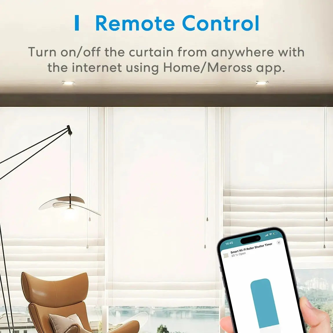 Meross WiFi Roller Shutter Switch Smart Curtain Blind Switch for Electric Motor Work with Alexa Google Assistant and SmartThings