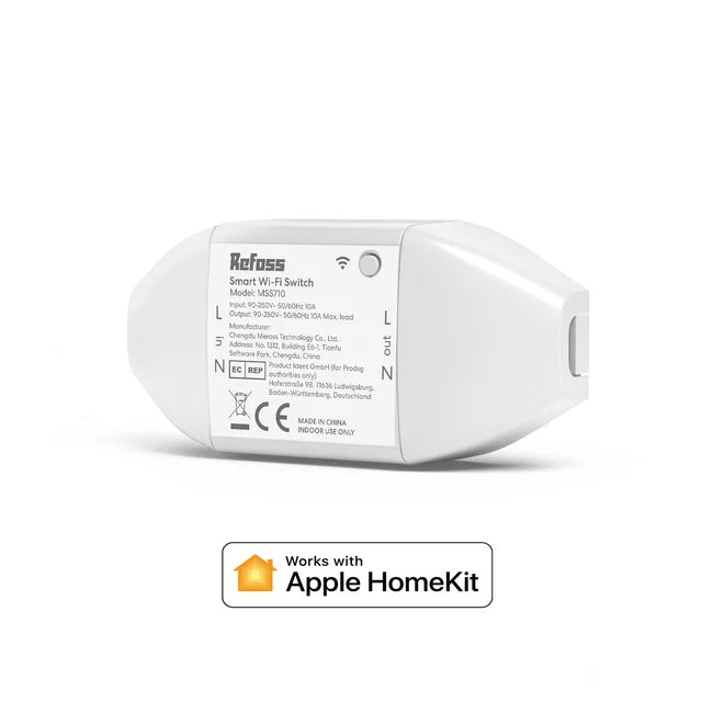Refoss HomeKit DIY Smart Switch,WiFi Smart Switches,1 Pack,Support Siri,Apple HomeKit, Alexa,Google Assistant