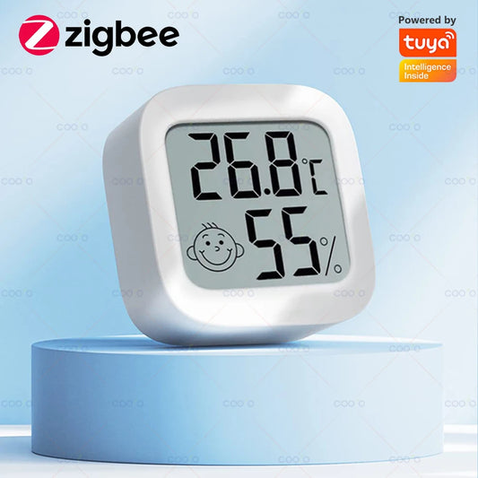 Tuya Zigbee 3.0 Temperature Humidity Sensor LCD Digital Display Works with Smart Life APP Remote Control Thermometer Hygrometer