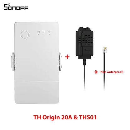 SONOFF TH Origin Wifi Switch Smart Home Controller Temperature Humidity Monitor Switch 20A Max SONOFF TH10/16 Upgrade Version