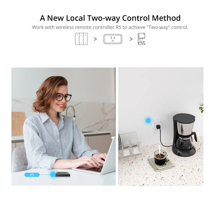 SONOFF S40/ S40 Lite 15A WiFi Smart Plug Type B MINI Wi-Fi Socket Outlets Bluetooth Pairing works Alexa Google Home SONOFF R5