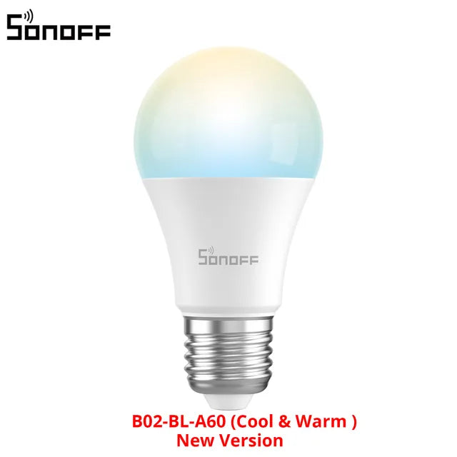 SONOFF B02-B-A60/ B05-BL-A60 WiFi Smart LED Bulb E27 Dimmable RGB Lamp Bulbs 9W 220V-240V Smart Home eWeLink APP Control