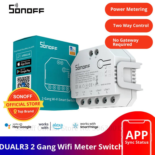 Sonoff Dual 2CH Wifi Smart Switch Home Remote Control Wireless Switch Universal Module Timer Wi-fi Switch Smart Home Controller