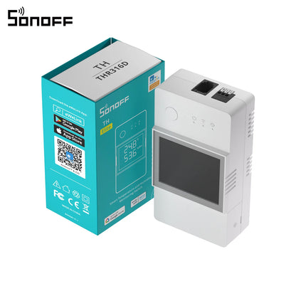 Sonoff THR316D Wi-Fi Smart Switch 16A Wireless Switch Smart Home Automation Modules With Temperature Sensor Humidity Monitor