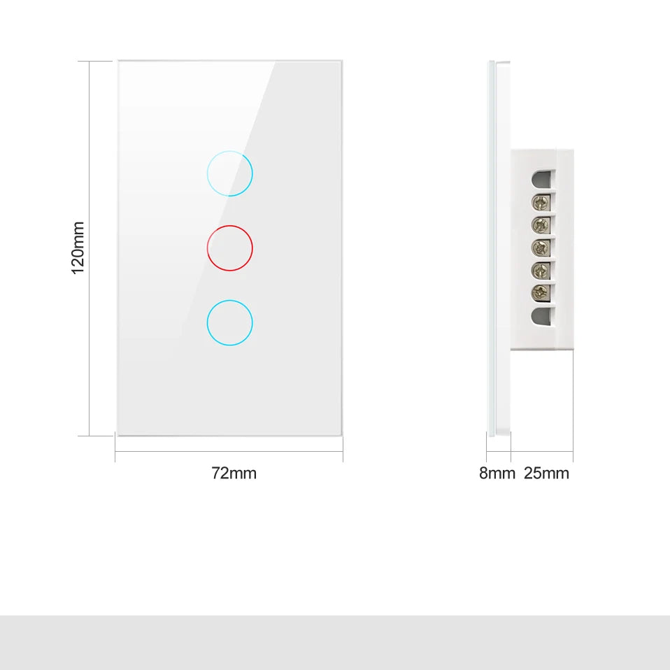 AVATTO Tuya WIFI/Zigbee Smart Light Switch Neutral Wire Required Wall Touch Switch,Work With Alexa, Google Home