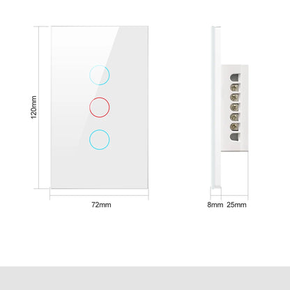 AVATTO Tuya WIFI/Zigbee Smart Light Switch Neutral Wire Required Wall Touch Switch,Work With Alexa, Google Home