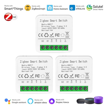 EWeLink App Mini ZigBee3.0 Smart Switch Automation Switch Breaker For SmartThings Alice Alexa Google Home Assistant Zigbee2MQTT
