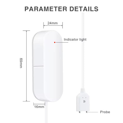 Ewelink Zigbee3.0 Water Sensor Alarm Water Leak Detector Flood Alert Overflow Security Alarm System Works With Zigbee Gateway