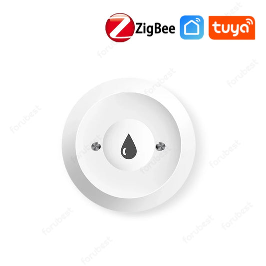 Tuya Zigbee Water Immersion Sensor Smart Life Leakage Sensor Water Level Alarm App Remote Monitoring Water Leak Detector For ZHA