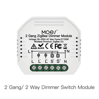 MOES Tuya ZigBee 3.0 Smart Light Switch Relay Module 1/2/3 Gang Smart Life/Tuya App Control, Works with Alexa Google Home Yandex