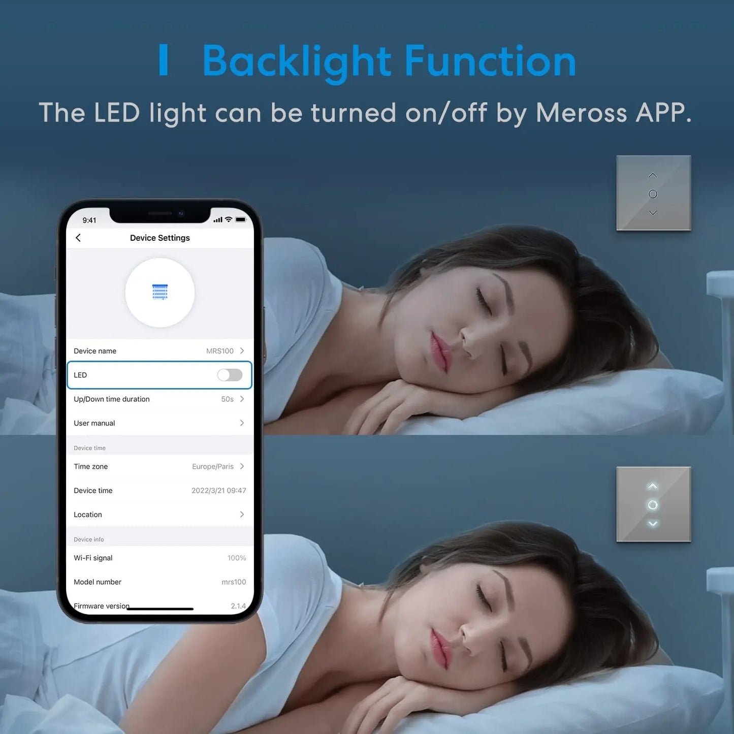 Meross WiFi Roller Shutter Switch Smart Curtain Blind Switch for Electric Motor Work with Alexa Google Assistant and SmartThings