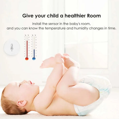 Tuya Smart Zigbee Temperature And Humidity Sensor App Control Indoor Thermometer Monitor Home Automation Works With Alexa Google