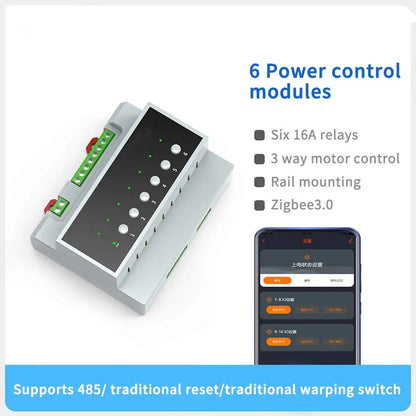 Tuya Smart Zigbee 6-16 Gang Relay Switch Module Remote Control Appliance Control Module 110V-240V Works With Alexa Google Home