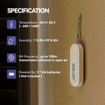Smart WiFi Temperature Humidity Sensor APP Remote Home Indoor Outdoor Hygrometer Thermometer IP54 Waterproof