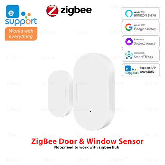 Ewelink Zigbee Door Window Sensor Magnetic Open Closed Detector Security Burglar Alarm Door Sensors For Alexa Home Assistant