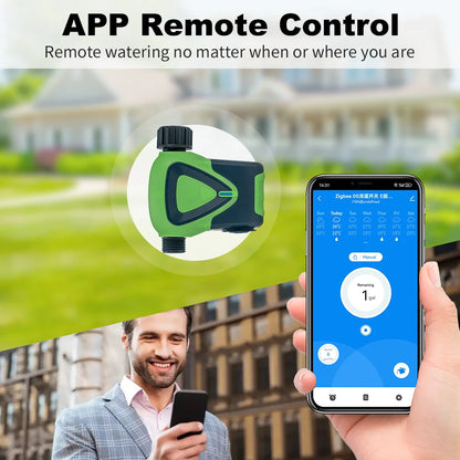 Tuya Zigbee Smart Automatic Water Timer Garden Irrigation Machine Intelligent Sprinkler Programmer Save Water Google Home Alexa