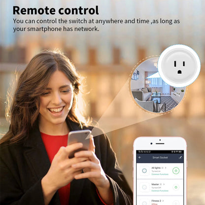 Tuya Wifi Smart Plug USA CA Socket Zigbee Switch Smart Home App Scene Linkage Support Alexa Google Home Voice Assitant Control