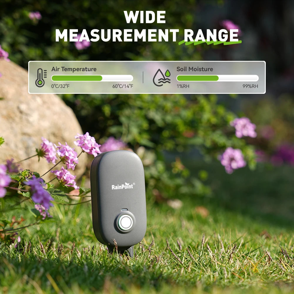Smart Soil Moisture Meter Tuya App Control Soil Tester Temperature Humidity Sensor for Gardens Potted