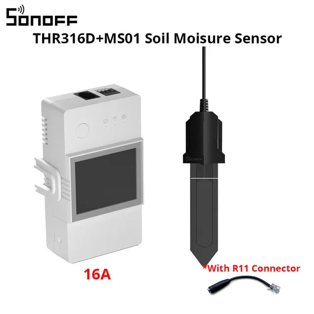 Sonoff THR316D Wi-Fi Smart Switch 16A Wireless Switch Smart Home Automation Modules With Temperature Sensor Humidity Monitor