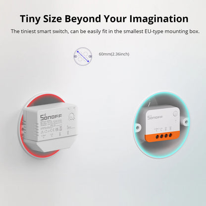 SONOFF ZBMINIL2 No Neutral Wire Required Smart Home Zigbee MINI 2 Way Switch Wireless eWeLink APP/Voice Control Switch Module