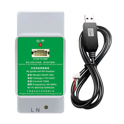 Smart Life App WiFi Energy Meter AC 110V 230V 100A KWh Power Monitor Electricity Statistics Tasmota ESPHome For Home Assistant