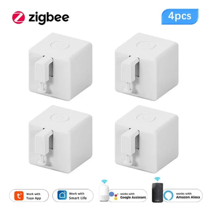 Tuya Zigbee Fingerbot Plus Smart Fingerbot Switch Button Pusher APP Timer Voice Control Works with Alexa Google Home Assistant