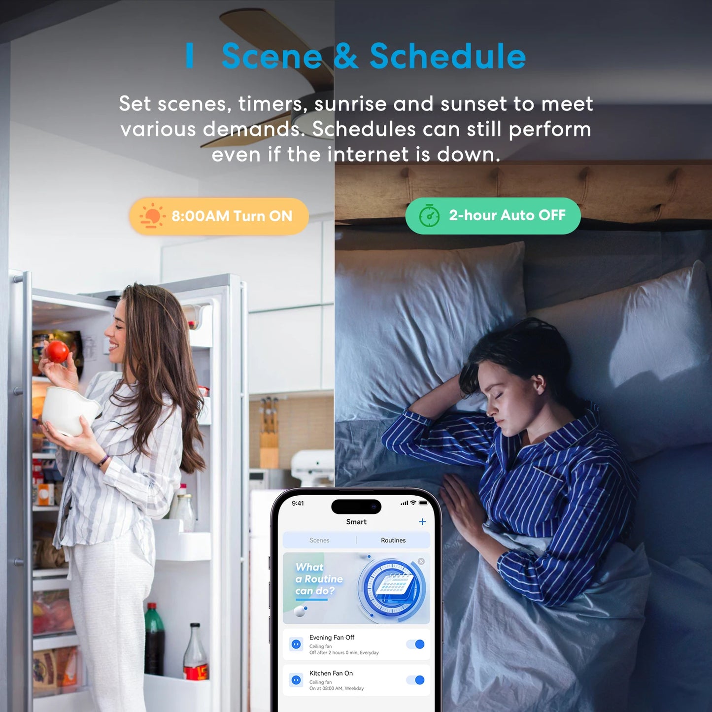 Meross HomeKit WiFi Smart Ceiling Fan Switch Light Switch Dimmer Light Switch Voice Control Need Neutral Wire Support Alexa