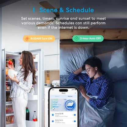 Meross HomeKit WiFi Smart Ceiling Fan Switch Light Switch Dimmer Light Switch Voice Control Need Neutral Wire Support Alexa