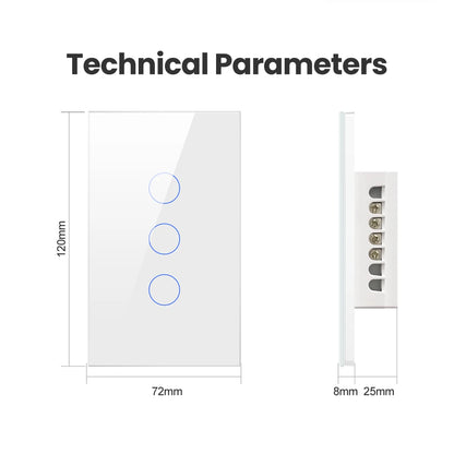 AVATTO Tuya Zigbee Wall Switch No Neutral Wire No Capacitor Required, Smart Light Switch 1/2/3 gang Works for Alexa /Google Home