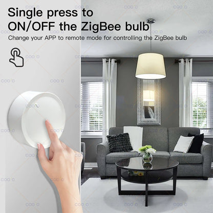 Tuya ZigBee Smart Knob Switch Wall Scene Switch Push Button Battery Powered Automation Scenario Remote Panel Smart Life App