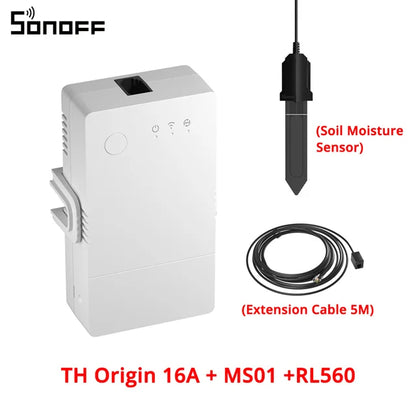 SONOFF TH Origin Wifi Switch Smart Home Controller Temperature Humidity Monitor Switch 20A Max SONOFF TH10/16 Upgrade Version