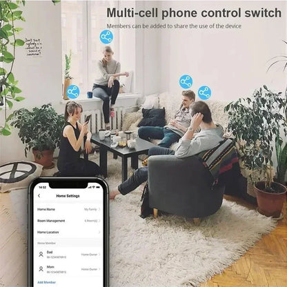 Matter WiFi Smart Switch Neutral Wire/No Neutral Wire 1/2/3 Gang Touch Wall Light Switch Work with Homekit Alexa Google Home