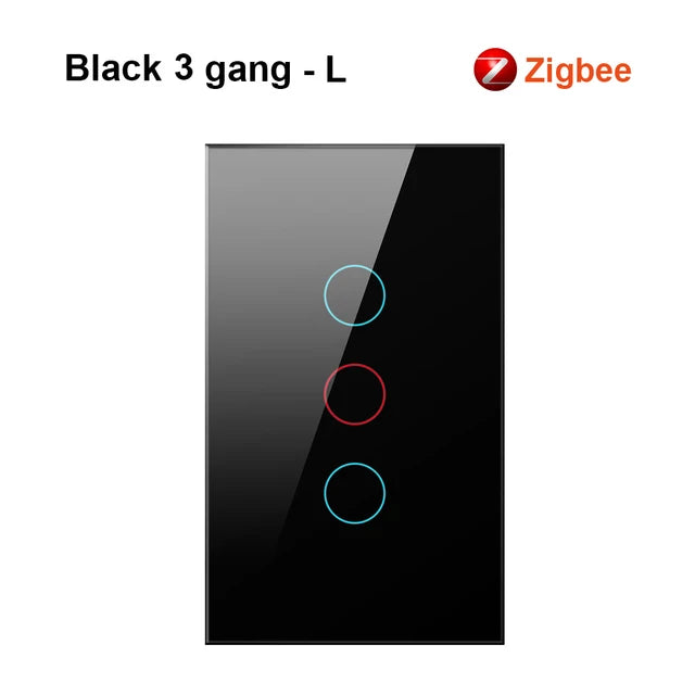 AVATTO Tuya Zigbee Wall Switch No Neutral Wire No Capacitor Required, Smart Light Switch 1/2/3 gang Works for Alexa /Google Home