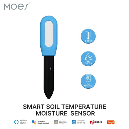 MOES Tuya Smart ZigBee Soil Temperature Meter Moisture Humidity Sensor Plant Monitor Detector Garden Automation Irrigation