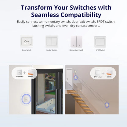 SONOFF MINIR4 Wifi MINI Smart Home Switch Supports External Switch Detach Relay Mode Wi-Fi Remote Control via eWeLink APP Alexa