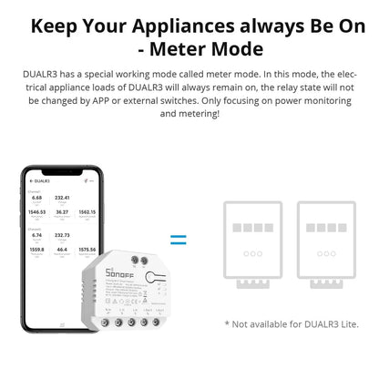Sonoff Dual 2CH Wifi Switch Dual Lights Controlled Remote Wifi Switch Control Two Devices Smart Wireless Switch Works With Alexa