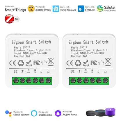 EWeLink App Mini ZigBee3.0 Smart Switch Automation Switch Breaker For SmartThings Alice Alexa Google Home Assistant Zigbee2MQTT