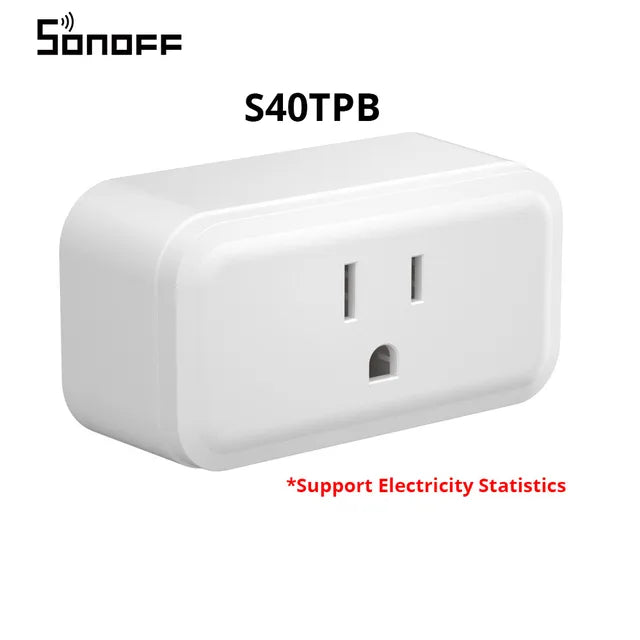 SONOFF S40/ S40 Lite 15A WiFi Smart Plug Type B MINI Wi-Fi Socket Outlets Bluetooth Pairing works Alexa Google Home SONOFF R5