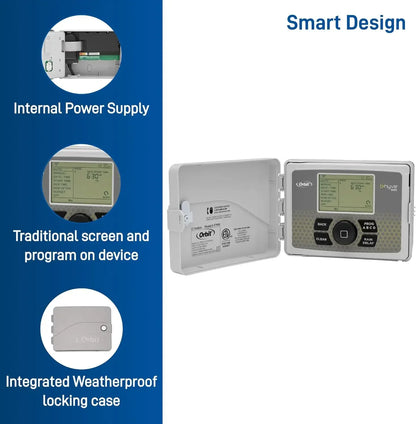 57946 B-hyve Smart Indoor/Outdoor 6-Station WiFi Sprinkler System Controller, Compatible with Alexa