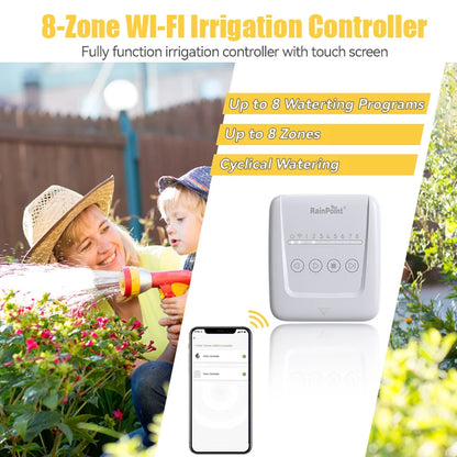 RAINPOINT 8 Zone WIFI Smart Garden Irrigation Controller Watering Timer ,Water Valve Irrigation Watering Controller