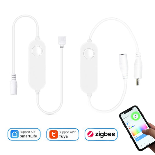 Tuya Zigbee Smart LED Controller 5V 12V 24V Dimmer Single color CCT RGB RGBW RGB+CCT Strip for APP Alexa SmartThings zigbee2mqtt
