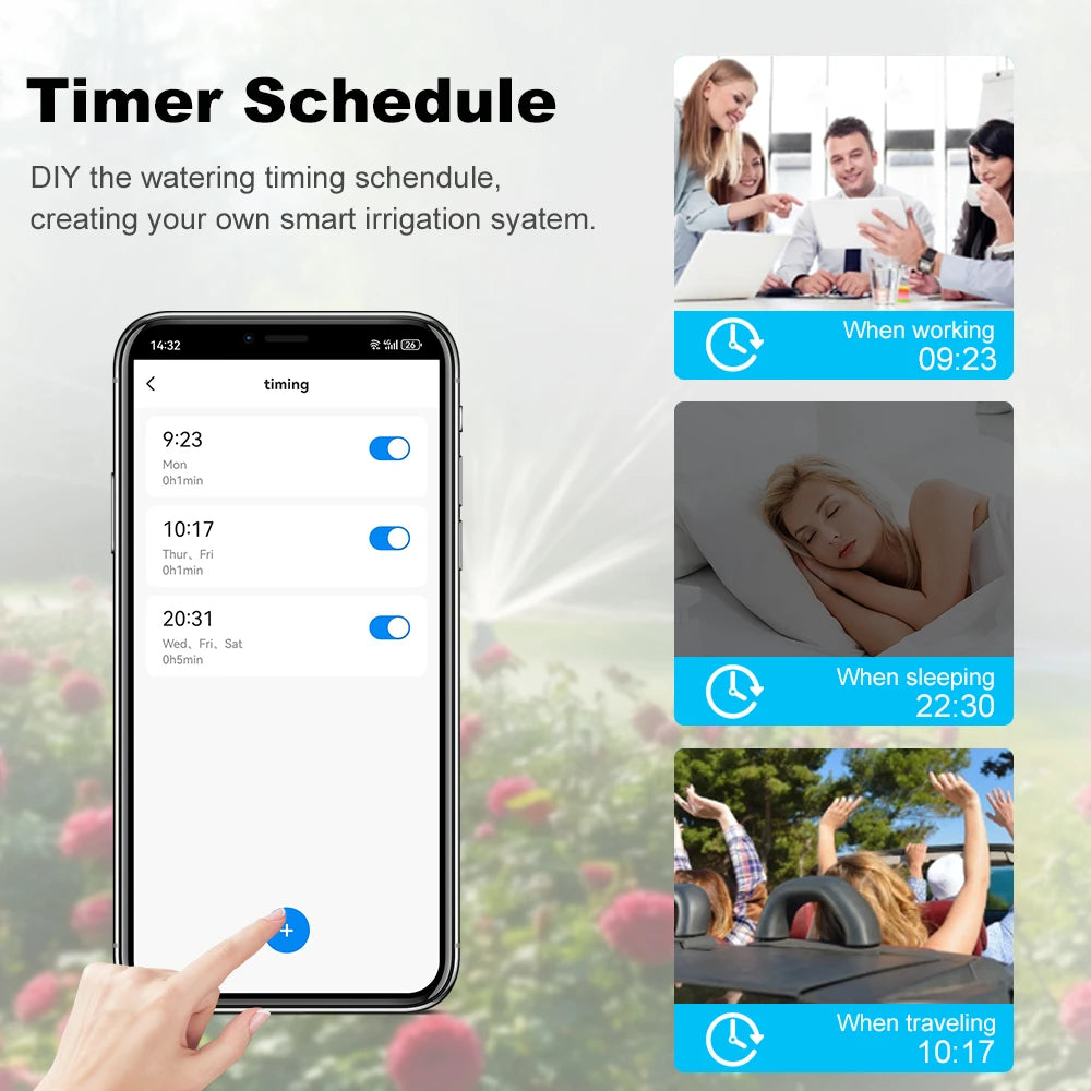 Tuya Zigbee Smart Automatic Water Timer Garden Irrigation Machine Intelligent Sprinkler Programmer Save Water Google Home Alexa