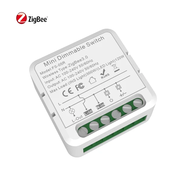Tuya ZigBee WiFi Smart Dimmer Switch Module Supports Two Way Control Breaker Works with Alexa Alice Google Home, Need Neutral