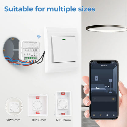 Tuya ZigBee WiFi Smart Dimmer Switch Module Supports Two Way Control Breaker Works with Alexa Alice Google Home, Need Neutral