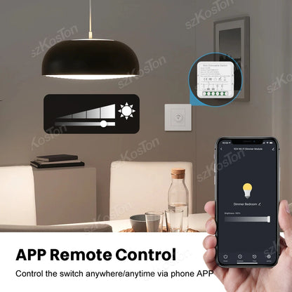 Tuya ZigBee WiFi Smart Dimmer Switch Module Supports Two Way Control Breaker Works with Alexa Alice Google Home, Need Neutral