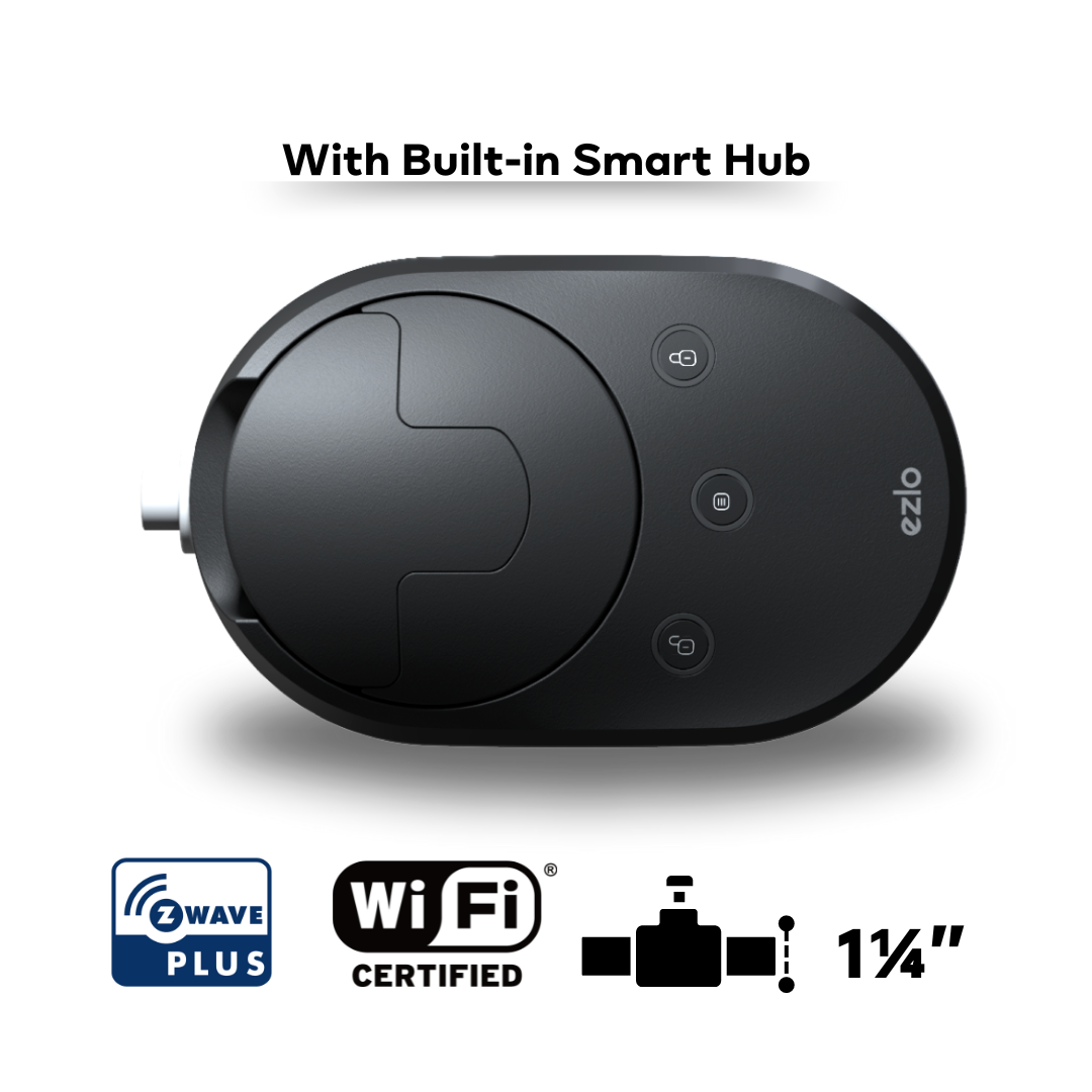 Ezlo Smart Water Shut-Off with Built-in Smart Hub and Ball Valve Kit – 1¼